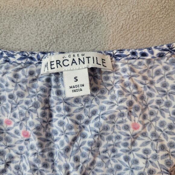 J Crew Floral Peplum Blouse Size Small - Picture 2 of 7